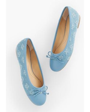 Talbots Blair Cap Toe Ballet Flats - Blue