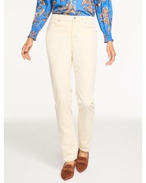 Talbots Straight Leg Stretch Corduroy Pants - White