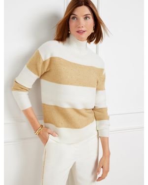 Talbots Wool Blend Turtleneck Jumper - Natural