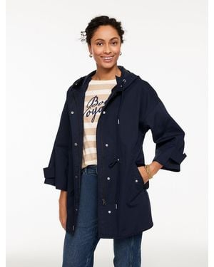 Talbots Hooded Cape Rain Jacket - Blue
