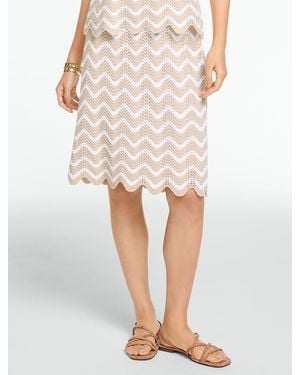 Talbots Cotton Crochet Pencil Skirt - White