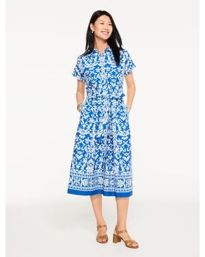 Talbots Modern Poplin Shirtdress - Blue
