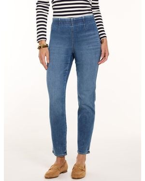 Talbots Slim Ankle Pull-on Travel Jeans - Blue