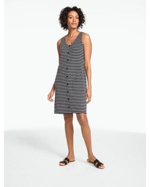 Talbots Button Front Dress - White