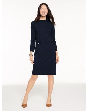 Talbots Luxe Ponte Shift Dress - Blue