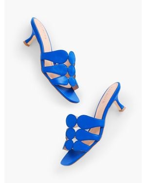 Talbots Sabel Nappa Flare Heel Sandals - Blue