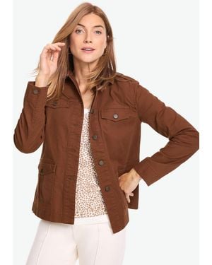Talbots Twill Utility Jacket - Brown