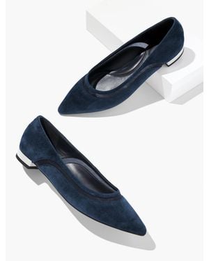 Talbots Portia Mesh Suede Flats - Blue