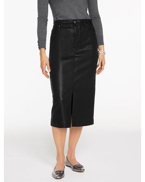 Talbots Denim Midi Skirt - Black