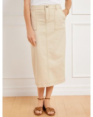 Talbots Denim Midi Skirt - Natural
