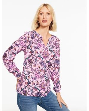 Talbots Smocked Top - Multicolor