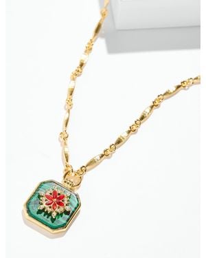 Talbots Poinsettia Pedant Necklace - Multicolour