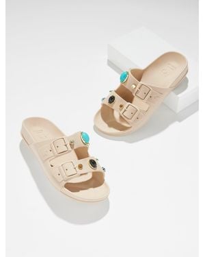 CACATOES ® Joia Jeweled Slides - Natural