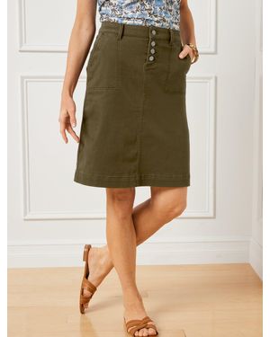 Talbots Denim A-line Skirt - Green