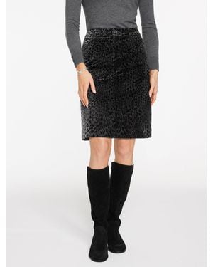 Talbots Velveteen A-line Skirt - Black