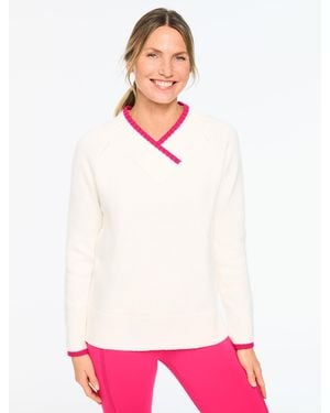 Talbots V-neck Tunic Jumper - White