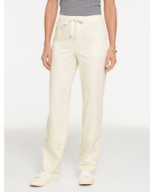 Talbots Straight Leg Pull-on Trousers - Natural