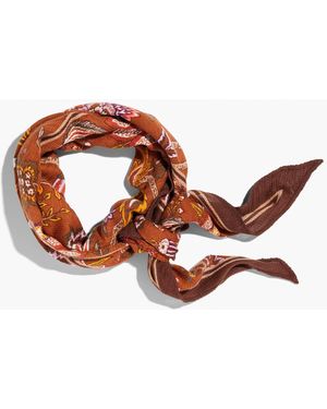 Talbots Blooming Jacobean Diamond Scarf - Brown