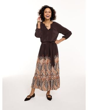 Talbots Fit & Flare Midi Dress - Natural