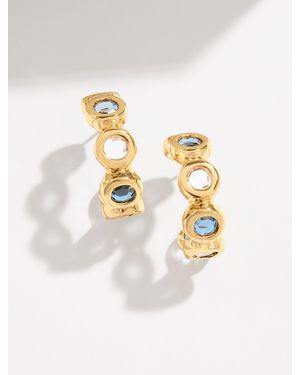 Talbots Bauhaus Hoop Earrings - White