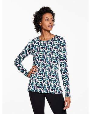 Talbots Supersoft Jersey Crewneck T-shirt - Blue