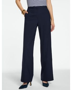 Talbots Wool Blend Wide Leg Pants - Blue