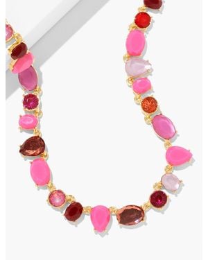 Talbots Eclectic Crystal Necklace - Red