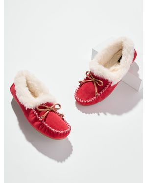Talbots Ruby Suede Moccasins Shoes - Pink