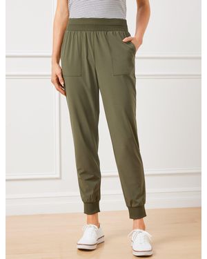 Talbots Lightweight Woven Stretch Jogger Trousers - Green