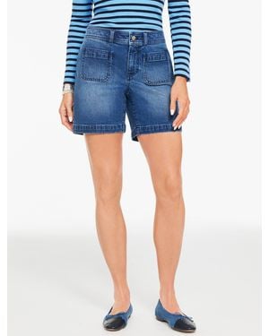Talbots Patch Pocket Denim Shorts - Blue