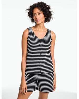 Talbots Boardwalk Stripe Sleeveless Tank Top - Multicolour