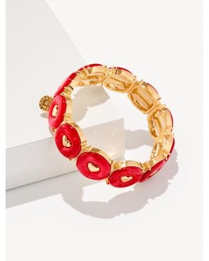 Talbots Red Velvet Heart Stretch Bracelet - Pink