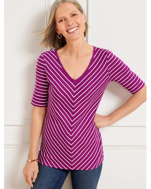 Talbots V-neck T-shirt - Purple
