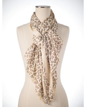 Talbots Alluring Leopard Oblong Scarf - Natural