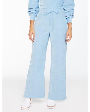 Talbots Velour Wide Leg Trousers - Blue