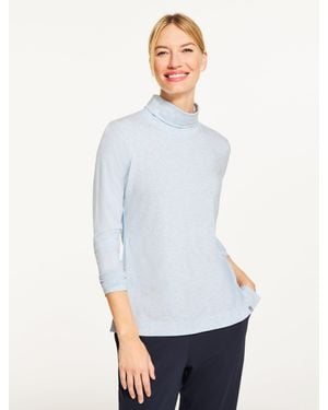 Talbots Supersoft Jersey Turtleneck T-shirt - White