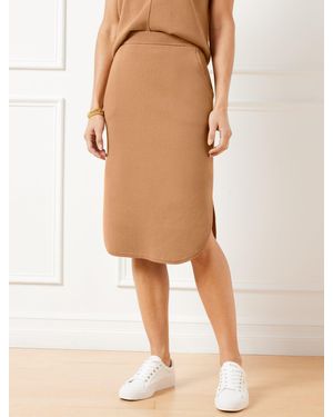 Talbots Sweater Studio Midi Skirt - Natural
