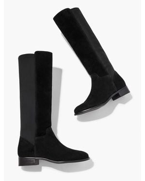 Talbots Tish Stretch Faux Suede Tall Boots - Black