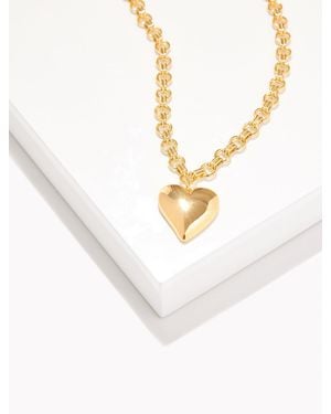 Talbots Soft Heart Pendant Necklace - White
