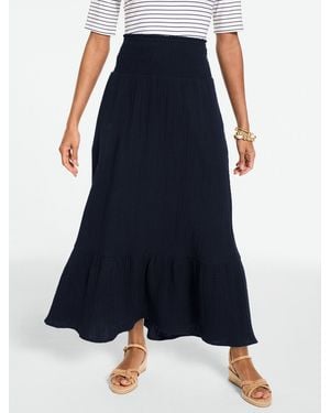 Talbots Gauze Maxi Skirt - Blue
