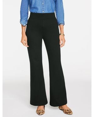 Talbots Flare Leg Passport Ponte Pants - Black