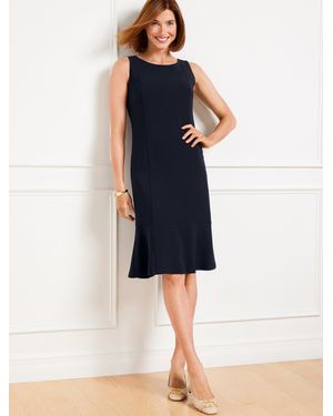 Talbots Easy Travel Peplum Dress - Blue