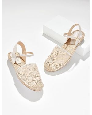 Talbots Izzy D'orsay Crochet Espadrille Flats - Natural