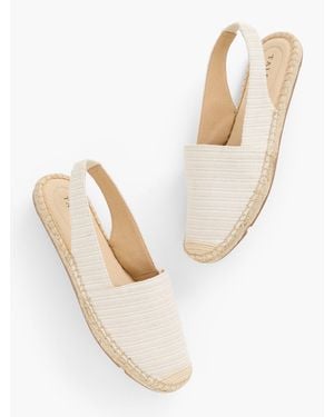 Talbots Izzy Slingback Espadrille Flats - White
