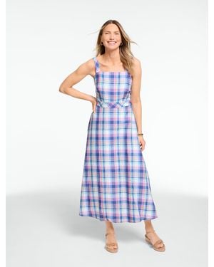 Talbots Sleeveless Fit & Flare Dress - Blue