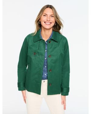 Talbots Fresh Poplin Trench Coat - Green