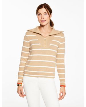 Talbots Half-zip Sweater - White