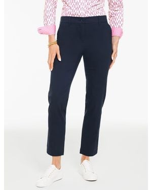 Talbots Heritage Twill Perfect Crops Trousers - Blue