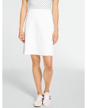 Talbots Piqué Seamed Skirt - White