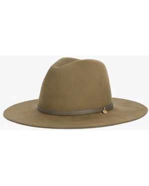 Talbots Wool Felt Fedora Hat - Green